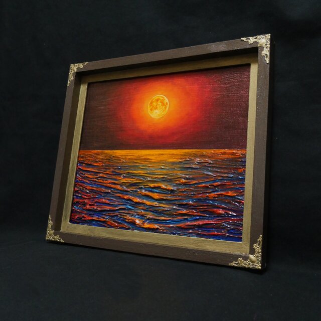 Wave/KURO F8 油絵 原画 風景画 Wave/KURO F8 油絵 原画 風景画