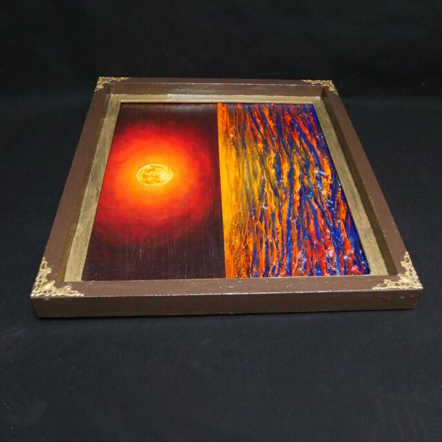 油絵  タイトル「赤い山」  オリジナル 原画 楽天市場】【油絵 直筆仕上げ】赤富士（1） F6サイズ 額入りインテリア