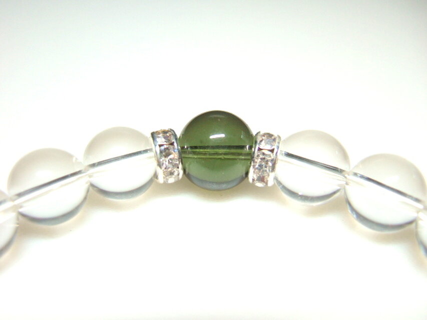 ★値下げ中★モルダバイト&リビアングラス ブレスレット 古の光と太陽、惑星の記憶✴︎軸を整え、気を通す✴︎急速な癒しと浄化