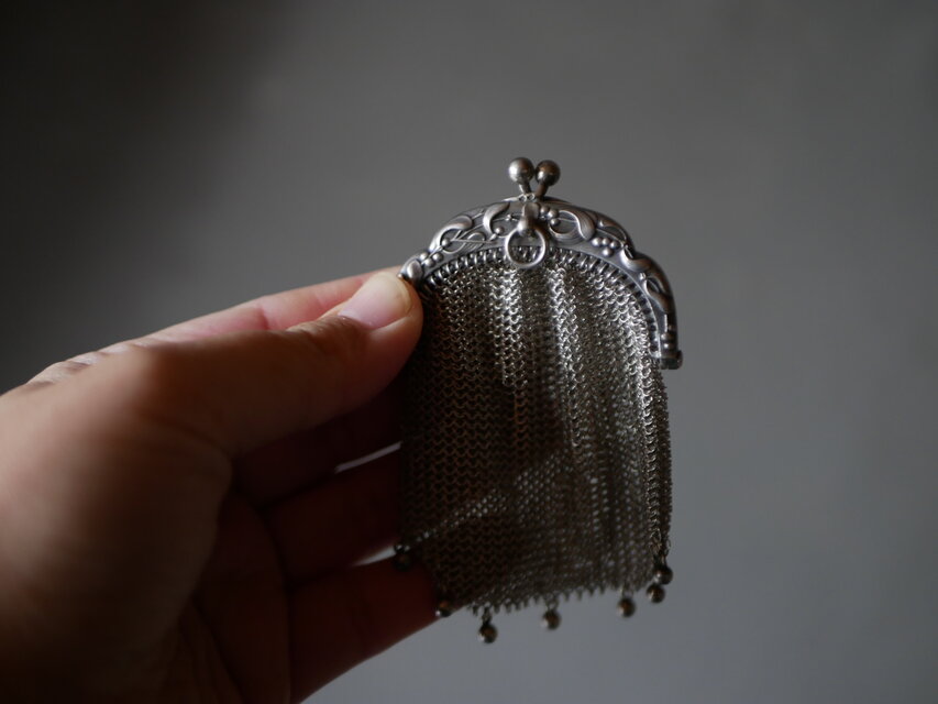 純銀製 宿り木 ヤドリギ ポルトモネ コインケース フランス