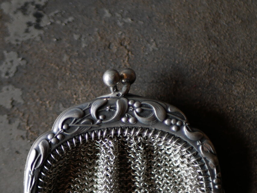 純銀製 宿り木 ヤドリギ ポルトモネ コインケース フランス