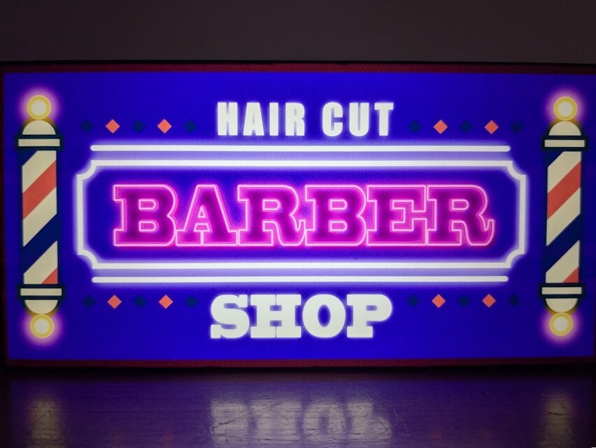 Lサイズ オーダー無料】バーバーショップ ヘアーサロン 美容室 散髪