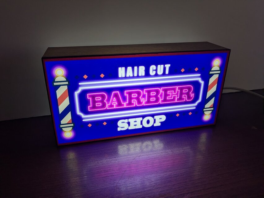 Lサイズ オーダー無料】バーバーショップ ヘアーサロン 美容室 散髪