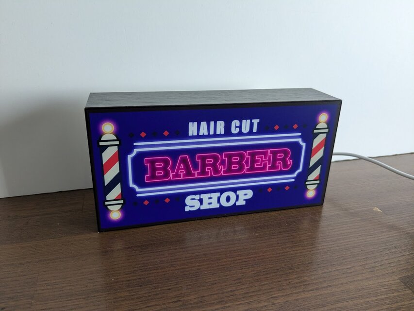 Lサイズ オーダー無料】バーバーショップ ヘアーサロン 美容室 散髪