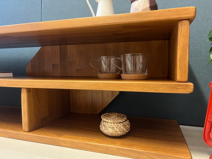 テレビ台 【在庫整理】 テレビボード 棚板付き 縦格子型 シェルフ 小物