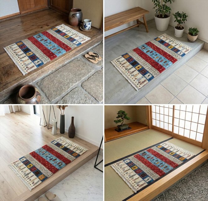 ペルシャ ギャッベ パルヴィーズ コルクウール カシュクリ 92x65cm