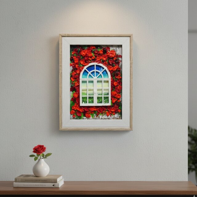 油絵 油彩画 原画「窓の先」絵画 アート インテリア 壁掛け | iichi