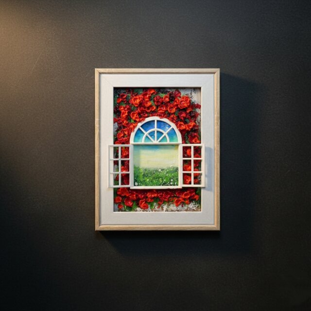 油絵 油彩画 原画「窓の先」絵画 アート インテリア 壁掛け | iichi