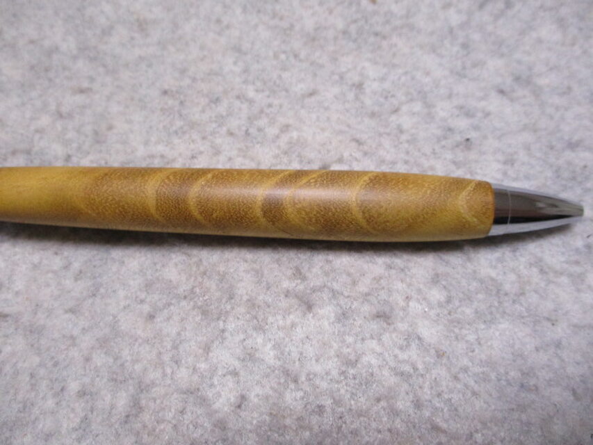 御蔵島桑 金桑 縮み杢 椿油仕上げ 木軸ボールペン(シャープペンシル