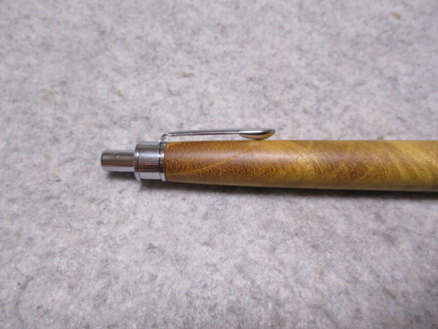 御蔵島桑 金桑 縮み杢 椿油仕上げ 木軸ボールペン(シャープペンシル
