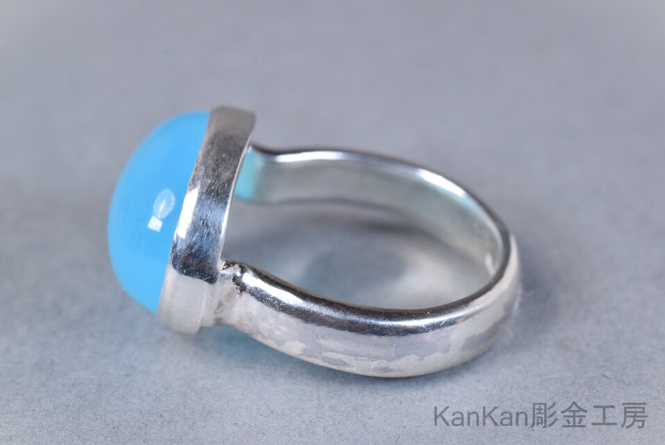 シーブルーカルセドニーのリング | iichi 日々の暮らしを心地よくする