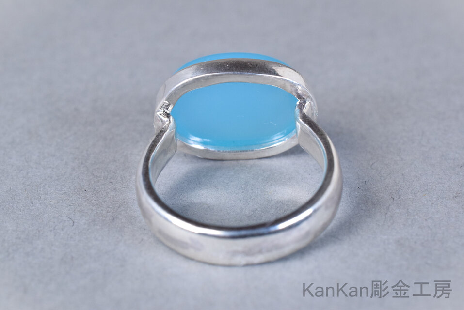 シーブルーカルセドニーのリング | iichi 日々の暮らしを心地よくする