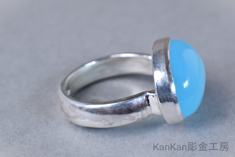 シーブルーカルセドニーのリング | iichi 日々の暮らしを心地よくする