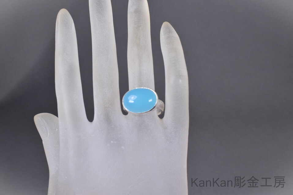 シーブルーカルセドニーのリング | iichi 日々の暮らしを心地よくする