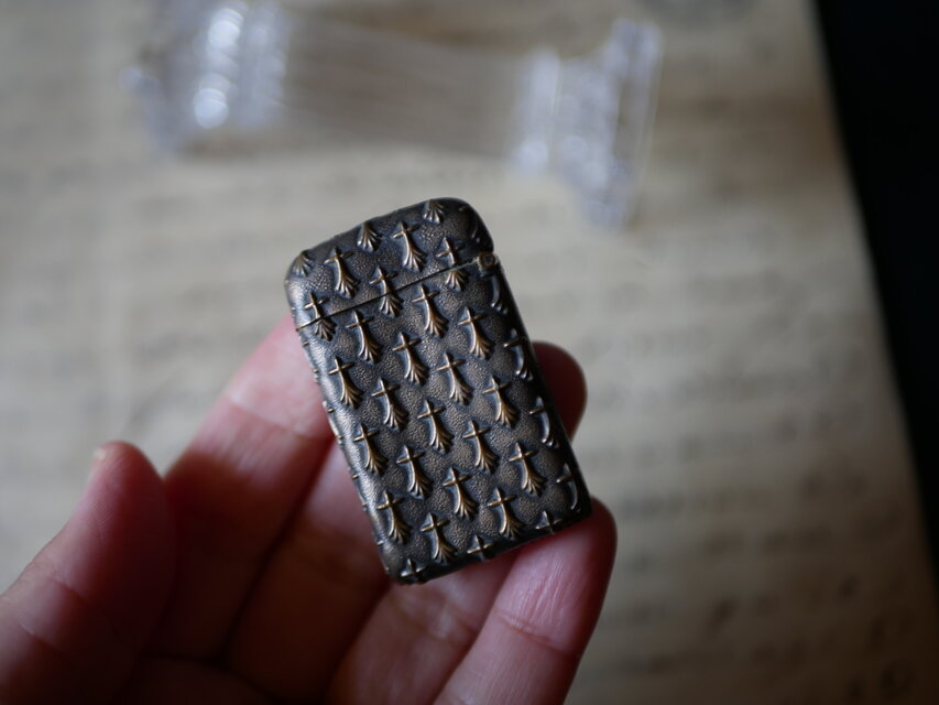 ヴェスタケース マッチケース フランスアンティーク 紋章 アンティーク ヴェスタケース マッチケース フランスアンティーク 紋章 アンティーク