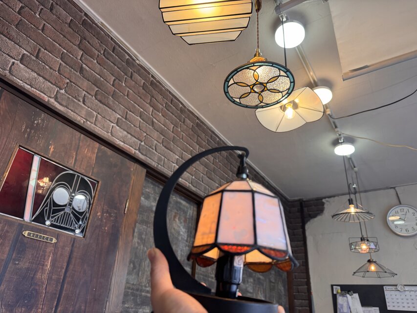 rétro white 昭和レトロ ミニライト ステンドグラス プレゼント