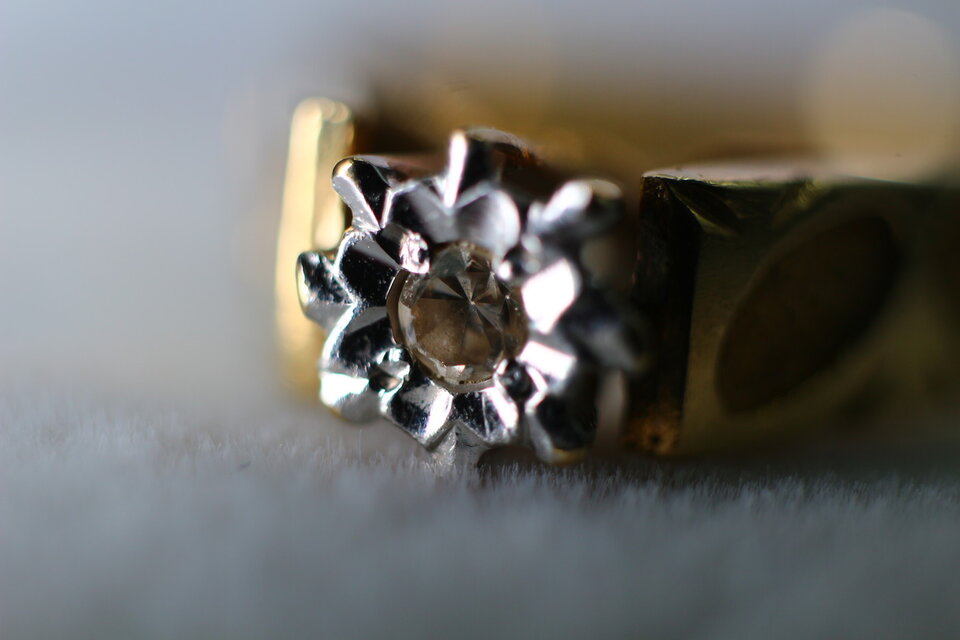 英国 イギリス 1979年 ビンテージ ゴールド リング 指輪 天然