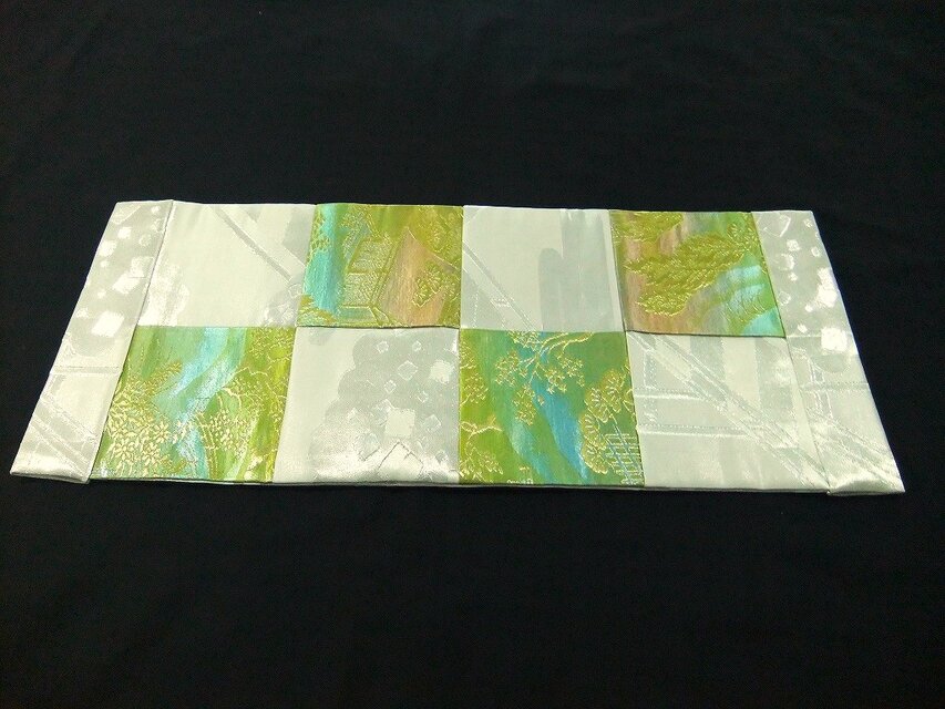 16)2415】26×63cm和風テーブルマット/帯リメイク/敷物・ラグ/日本製