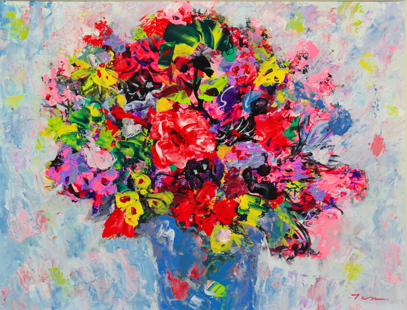 絵画　アクリル画　インテリア　雑貨 島の船 【原画／ポストカードサイズ/アクリル画】インテリアアート