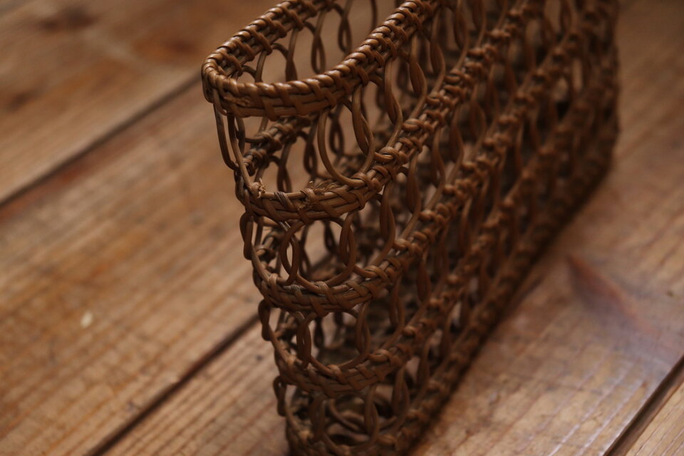 №117 編籠 インテリア 花器 花籠 古道具 □送料無料□ | iichi 日々の