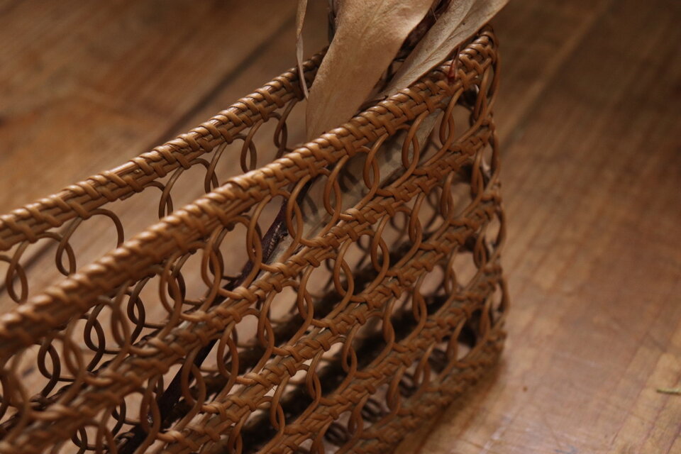 №117 編籠 インテリア 花器 花籠 古道具 □送料無料□ | iichi 日々の