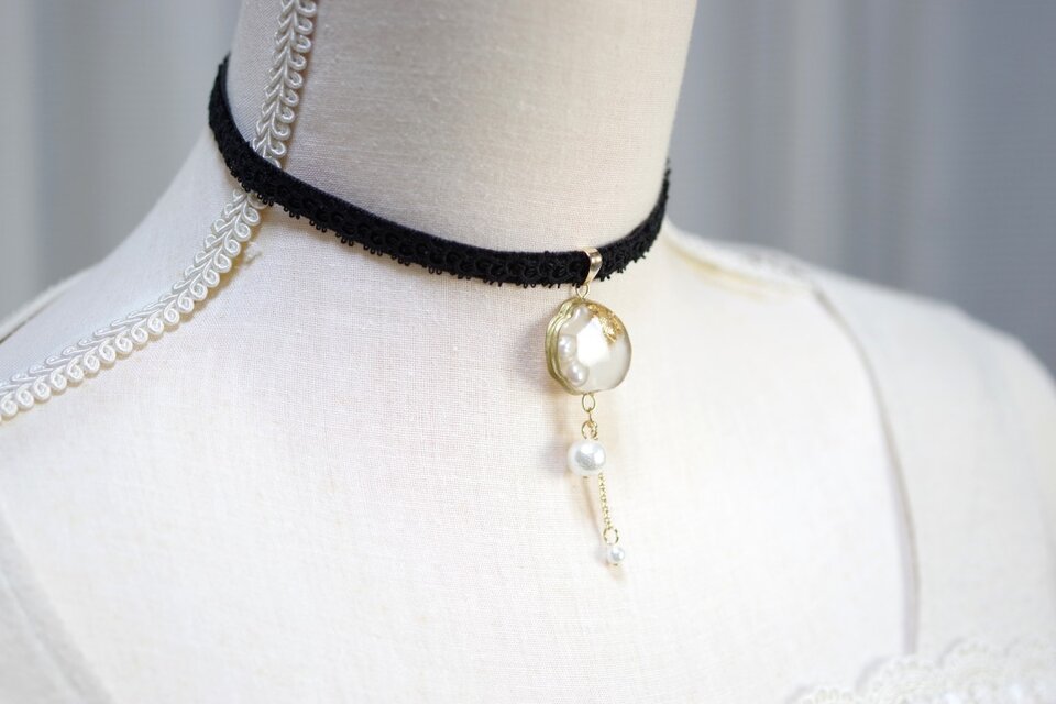 受注製作】レジンアート スライスアゲートとタティングレースと