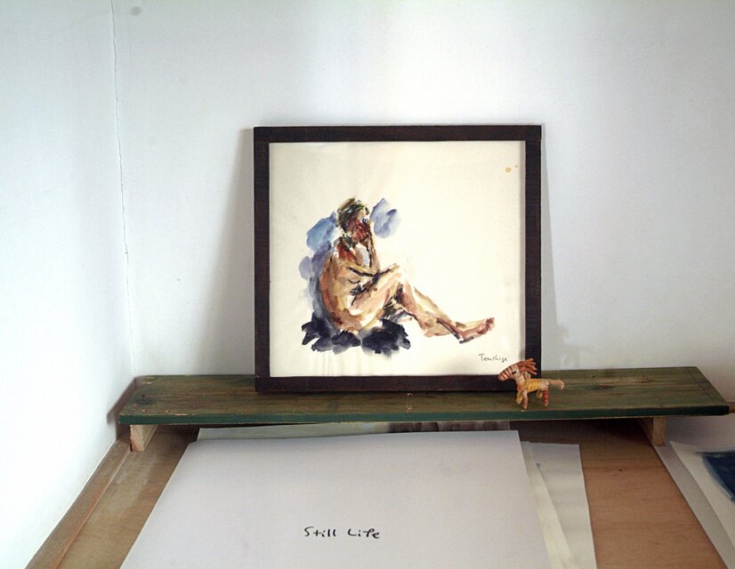 パリでの裸婦水彩画 | iichi 日々の暮らしを心地よくするハンドメイド