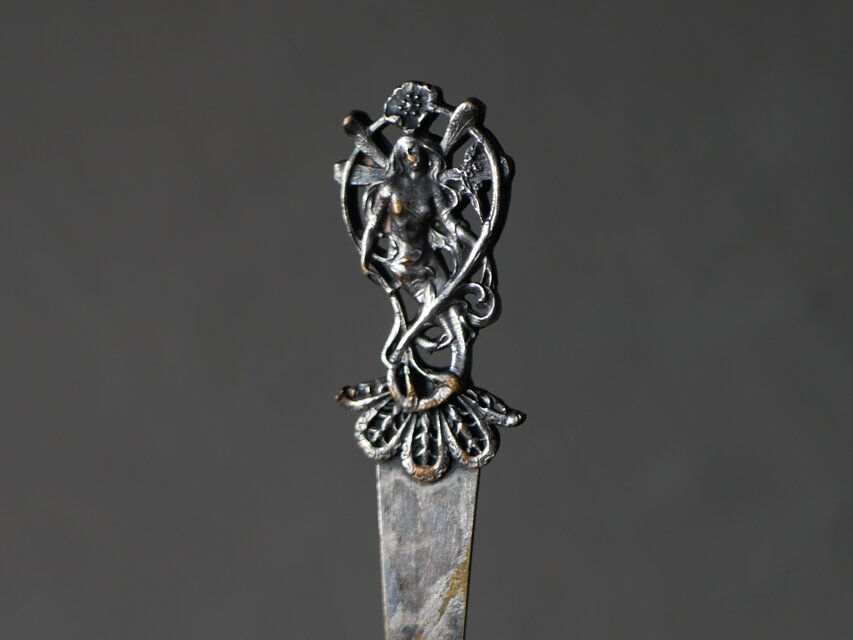 フランスヴィンテージ アールデコ ホルダー リボン レター アンティーク フランスヴィンテージ アールデコ ホルダー リボン レター