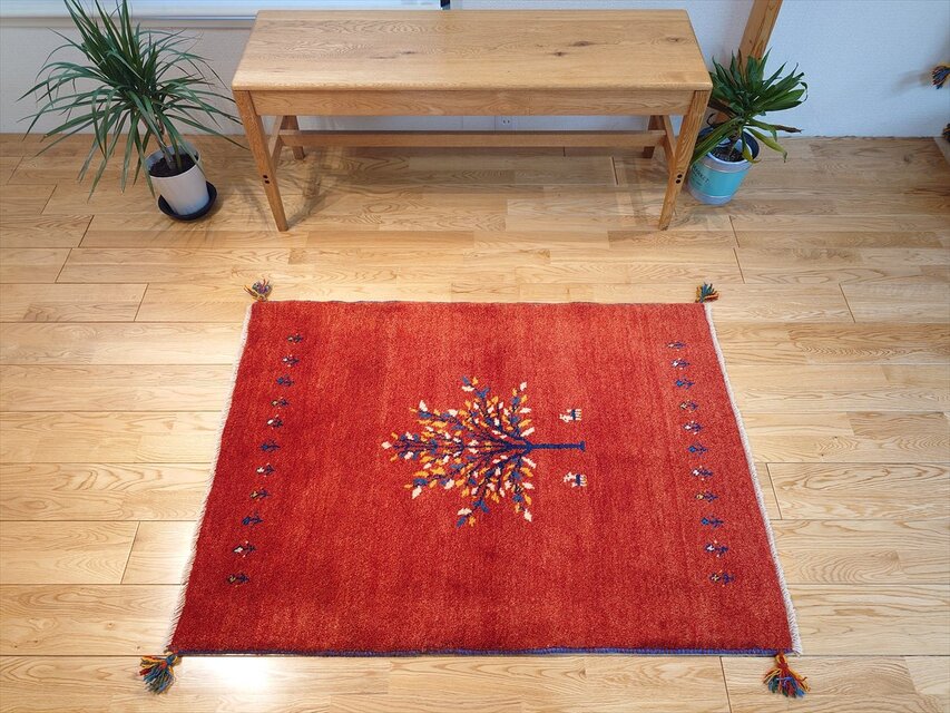 ペルシャギャッベ (ギャベ) チェアマット 40x46cm ギャッベ ラグ ペルシャギャッベ (ギャベ) チェアマット 40cm丸 ギャッベ ラグ