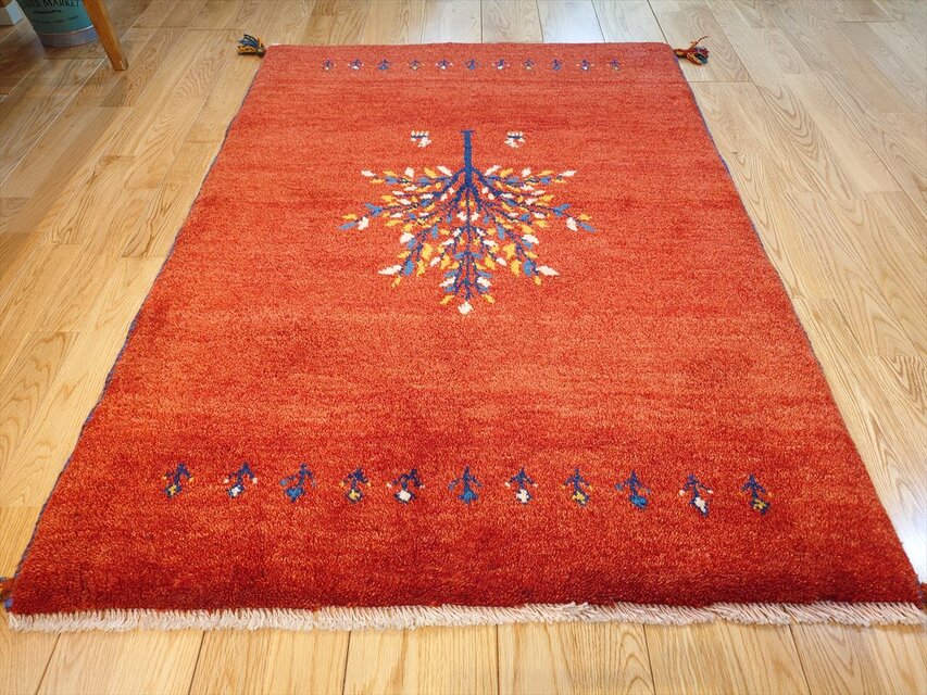 ペルシャギャッベ (ギャベ) チェアマット 40x46cm ギャッベ ラグ ペルシャギャッベ (ギャベ) チェアマット 40cm丸 ギャッベ ラグ