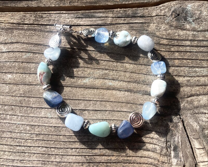 Blue Horizon Bracelet ラリマー＆カイヤナイト＆アクアマリンの