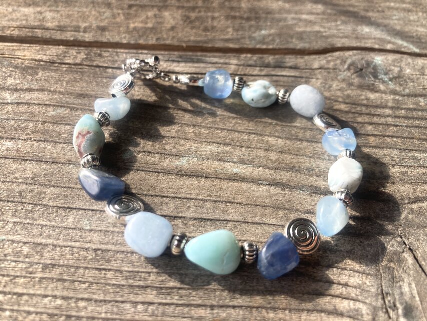 Blue Horizon Bracelet ラリマー＆カイヤナイト＆アクアマリンの