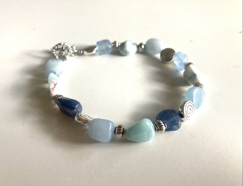 Blue Horizon Bracelet ラリマー＆カイヤナイト＆アクアマリンの