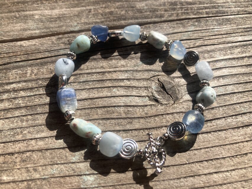 Blue Horizon Bracelet ラリマー＆カイヤナイト＆アクアマリンの