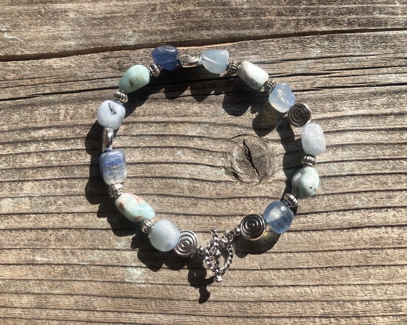 Blue Horizon Bracelet ラリマー＆カイヤナイト＆アクアマリンの