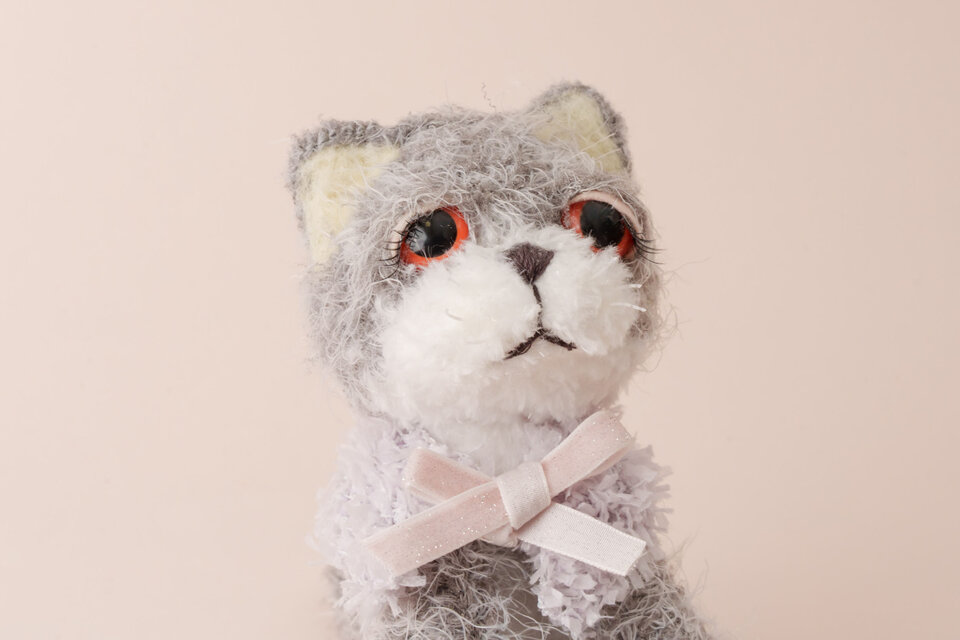 いっしょにおでかけ♪グレー猫さんのあみぐるみ あみぐるみ 猫さん(グレー ) - メルカリ