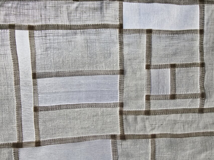 ポジャギ リネン シルク 白 小窓 | iichi 日々の暮らしを心地よくする