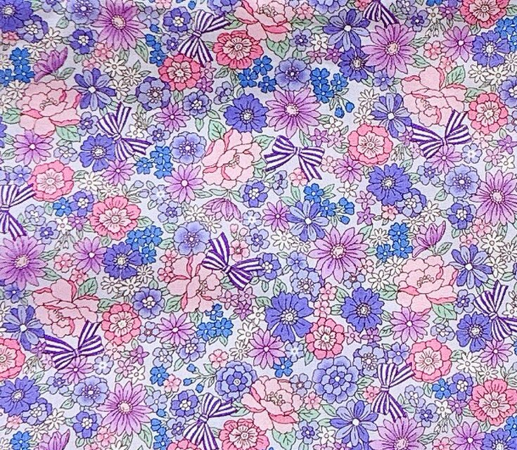 レースリボン付きレッスンバック☆入園入学♪花柄♪パープル | iichi