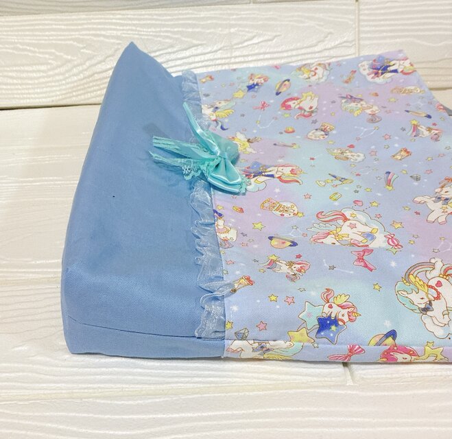 レースリボン付きレッスンバック☆入園入学♪ユニコーン♪レインボー