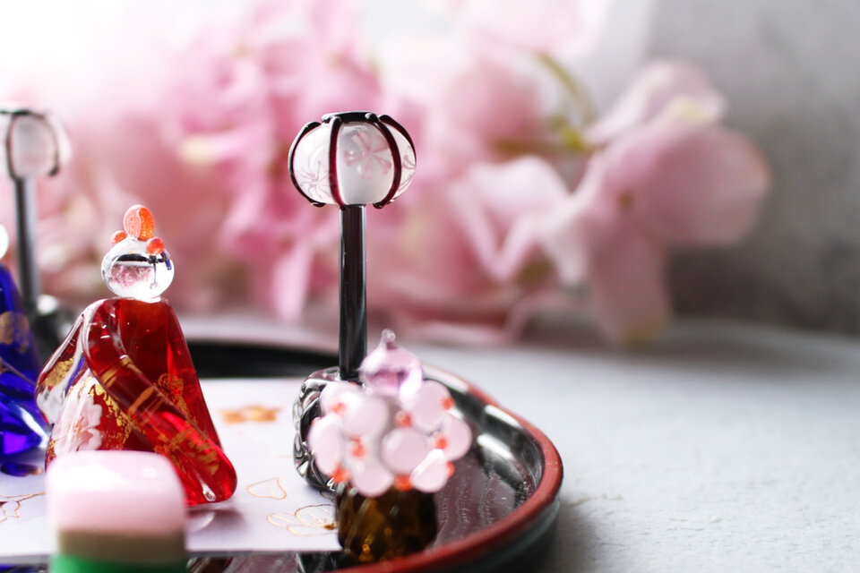 とんぼ玉ひな人形 ガラスのミニチュア雛人形 | iichi 日々の暮らしを