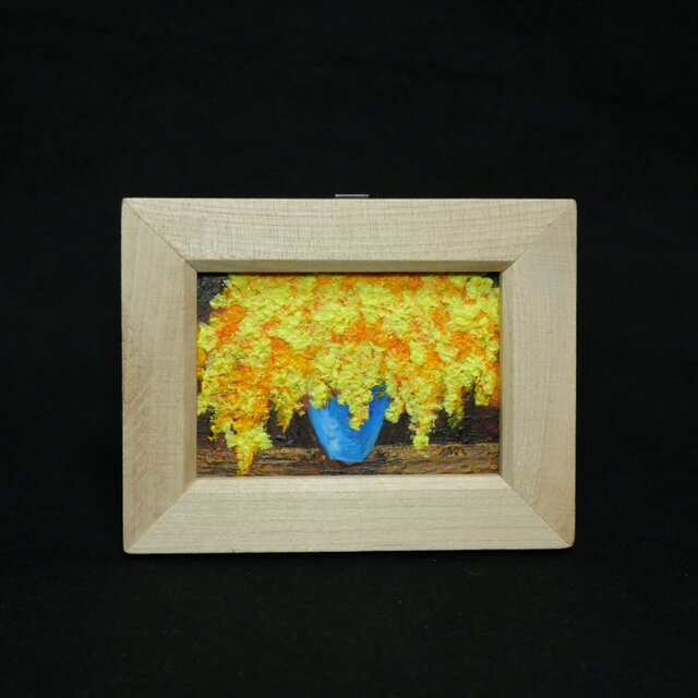 パステル画「ミモザ」（額付き） ミモザ（パステル画 額縁付き） 絵画 takiyo 通販 18789315｜Creema