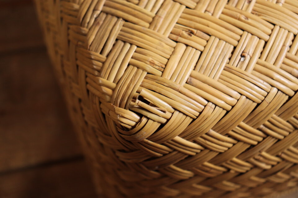 昭和レトロ 大きいサイズ 行李 クリーニング済み 収納 籠 ① 超美品