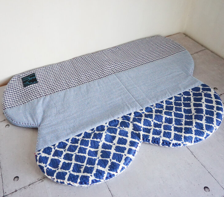 パッチワークなくもの形のフリーマット（BLUE系） | iichi 日々の