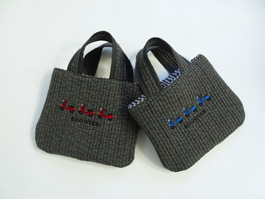 キッズバッグからママのちょっとそこまで】ヌビ刺繍ミニトートバッグ
