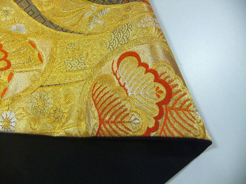 16)2427】約30×59cm/佐賀錦/テーブルセンター/和風/帯リメイク/日本製