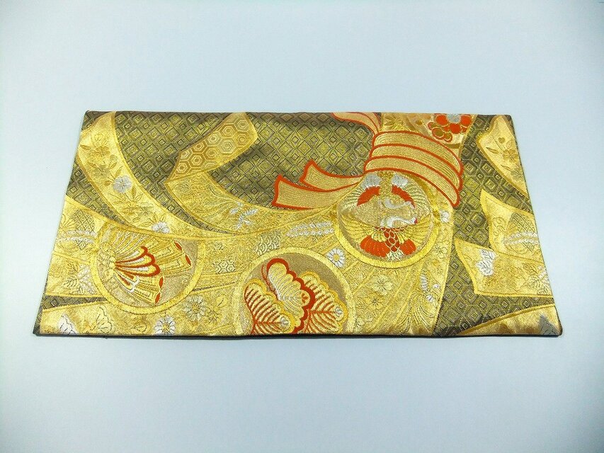 16)2427】約30×59cm/佐賀錦/テーブルセンター/和風/帯リメイク/日本製