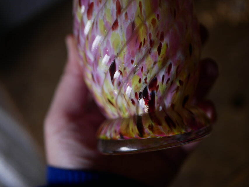 クリシー 花瓶 フラワーベース ピンクベース フランスヴィンテージ