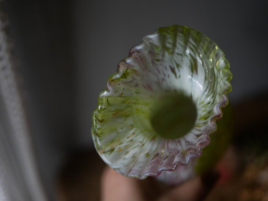 クリシー 花瓶 花器 イエローべース フランスヴィンテージ ブロカント