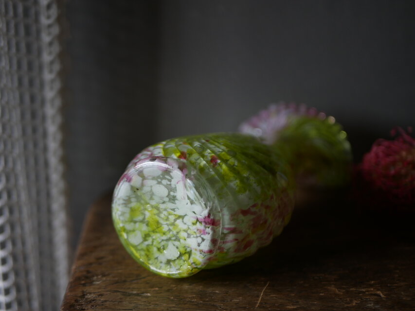 クリシー 花瓶 花器 イエローべース フランスヴィンテージ ブロカント