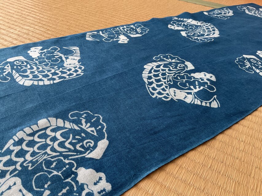 藍染 手拭い ＜鯉のぼり＞ 端午の節句 | iichi 日々の暮らしを心地よく